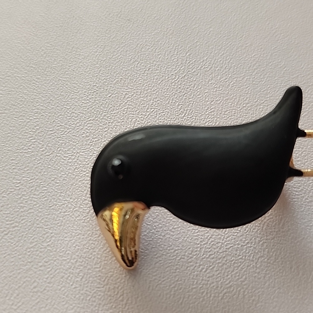Brooch Crow /Raven Brooch Matt Enamel Color BRO - Picture 2 of 4